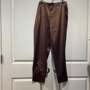 Amazon Women’s Satin Chocolate Brown Dress Pants
